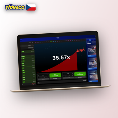 Wonaco Casino Aviator auto-cashout nastavený na cílovém multiplikátoru 2,00x