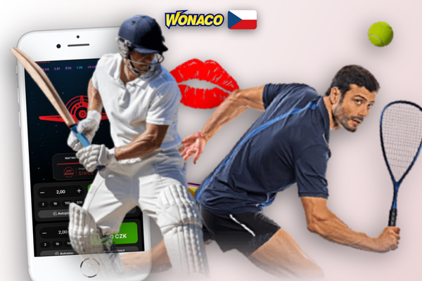Mobilní formulář registrace ve Wonaco Casino vedle Aviatoru v režimu reálné sázky