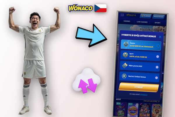 Dvoufázové ověření účtu Wonaco Casino na mobilním telefonu pro maximální bezpečnost