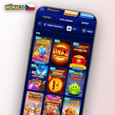 Mobilní hraní Wonaco Casino v prohlížeči na smartphonu bez instalace