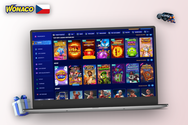 Spokojený hráč u notebooku hodnotí Wonaco Casino – přečtěte si recenze