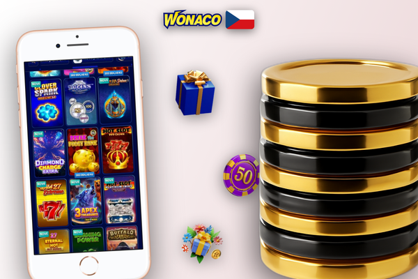 Synchronizace účtu Wonaco Casino mezi počítačem a smartphonem