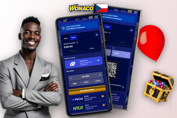 Uvítací bonus Wonaco Casino až 25 000 CZK a 50 free spinů za první vklad