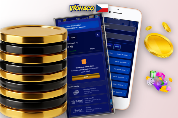 Limit výběru Wonaco Casino – denní a měsíční strop výběru přehledně